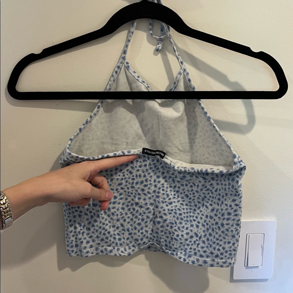 Brandy Melville blue halter top